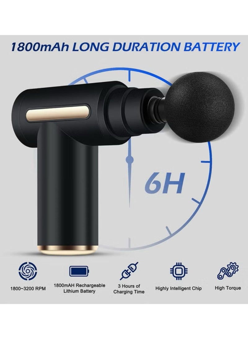 إيزي سو مسدس تدليك صغير لقرع الأنسجة العميقة، مسدس تدليك العضلات مع 6 سرعات جهاز تدليك، جهاز تدليك كهربائي محمول فائق الهدوء لتخفيف آلام الرقبة والظهر - Image 2